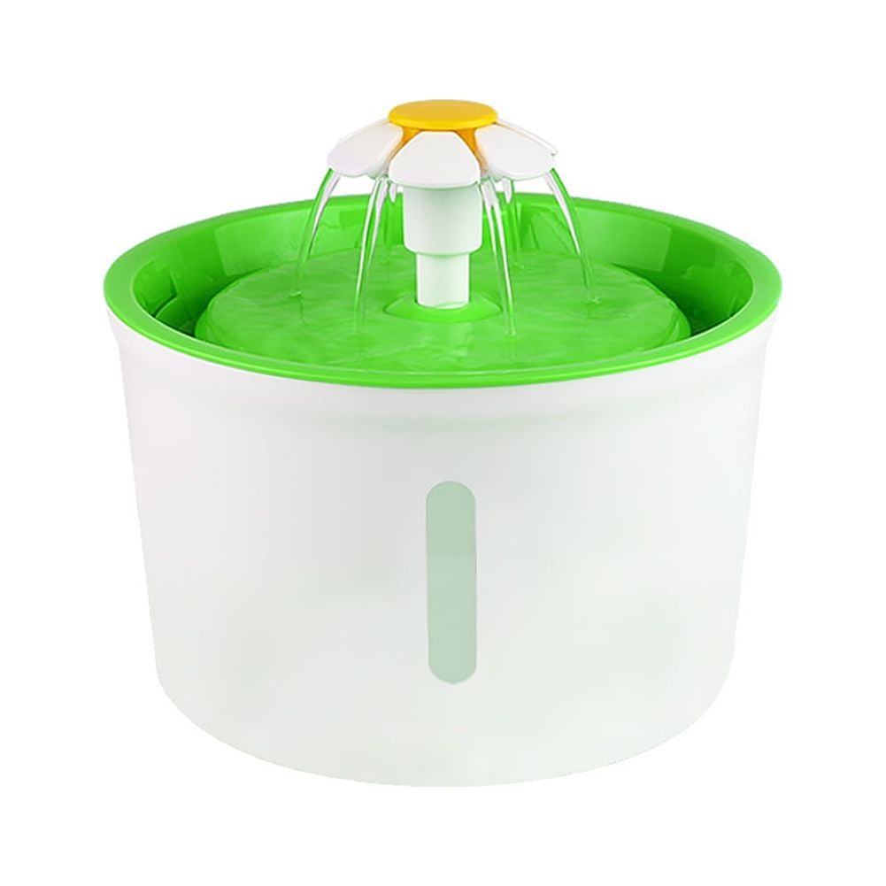 BeaconPet Upgrade Visible Water Level, 1.6L Pet Water Fountain Flower Style Automatic Electric Circulating Pet Water Fountain Dogs / Cats Drinking Bowl Water Dispenser with Filter + Flower Mat