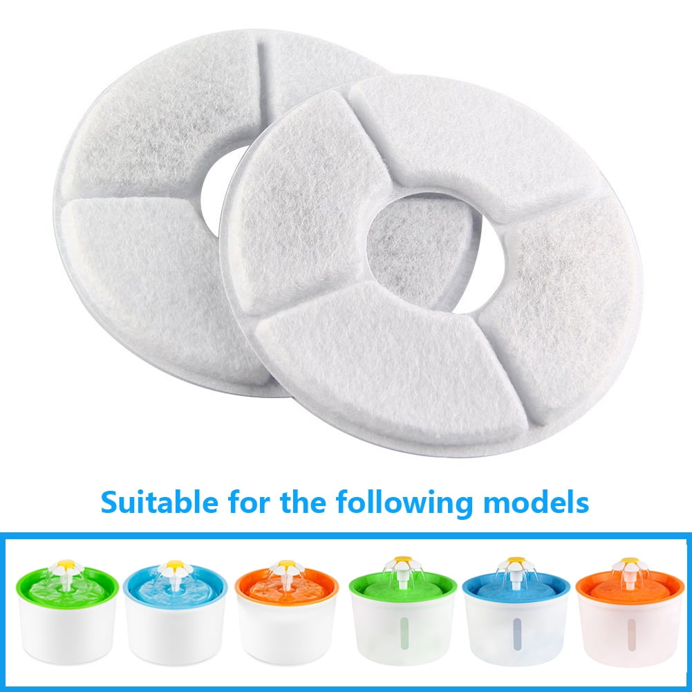 BeaconPet Upgrade Visible Water Level, 1.6L Pet Water Fountain Flower Style Automatic Electric Circulating Pet Water Fountain Dogs / Cats Drinking Bowl Water Dispenser with Filter + Flower Mat