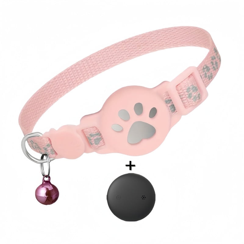 Cat Tracker GPS Collar for Cats (Only iOS) Electronic Pet Locator Waterproof Compatible with Apple Find My No Monthly Fee Advanced Tracking Solution Smart Collar for Pet Safety Ideal Small Large Cats