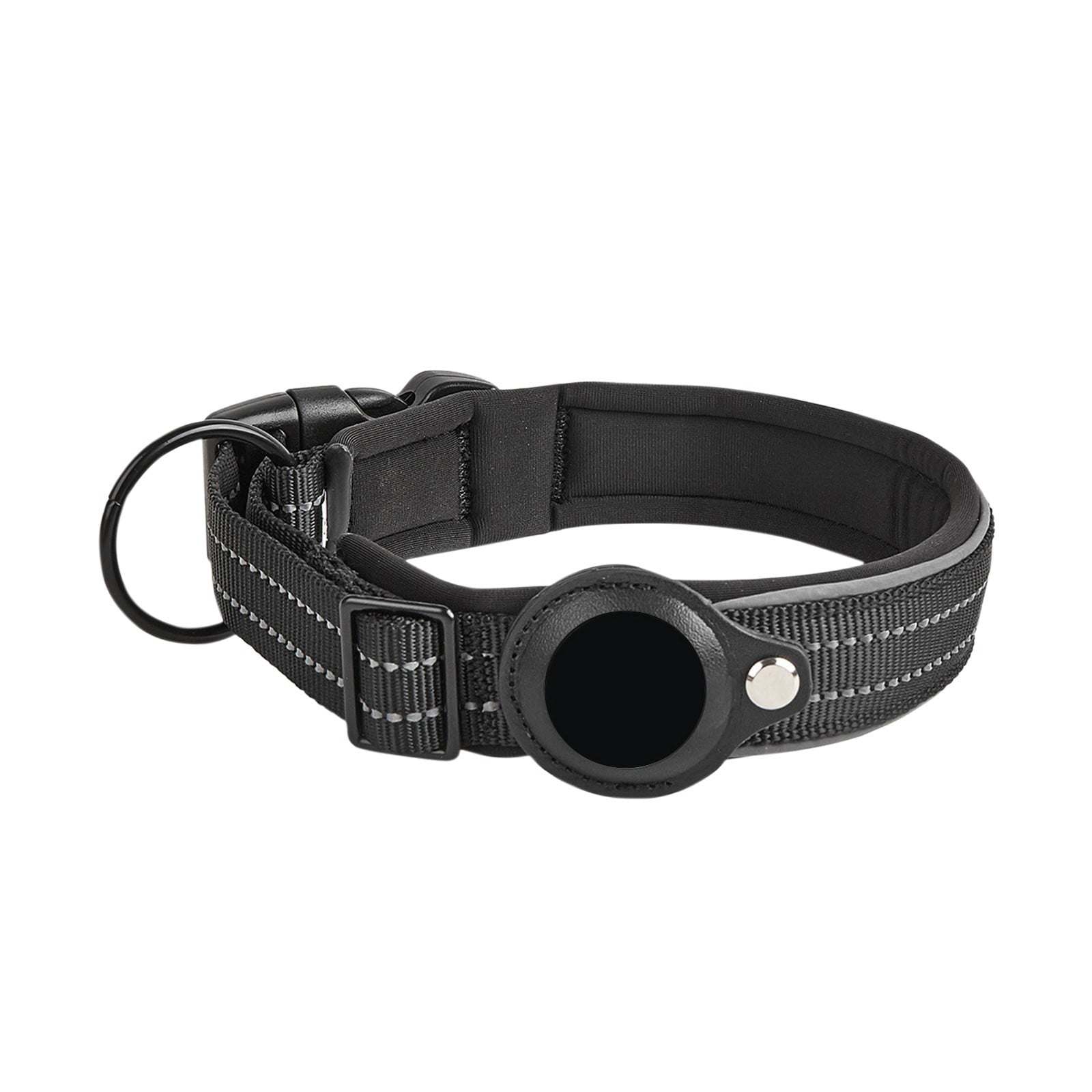 GPS Tracking & Calming Dog Collar,Reflective Dog Positioning Collar GPS Medium And Large Dog Non-strangle Neck Ring Pet Tracking Anti-lost Collar Traction Rope(L,Red)