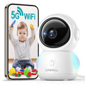 ZUMIMALL Security Camera Indoor, 5G/2.4G WiFi Baby Monitor with Camera and Audio, 2K Wired Pet Camera for Home Security, One-Click Call, Auto Tracking, Cry/PIR/AI Detection, Alexa/ONVIF/Cloud