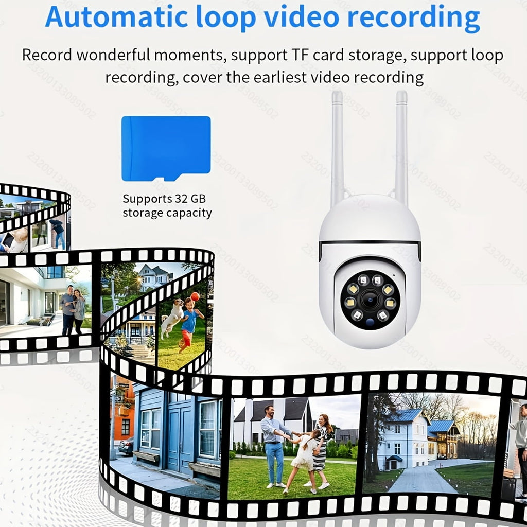 4/6/8pcs 3MP Wireless Security Camera, 1296P HD Indoor WiFi Surveillance, 360° PTZ with Auto Tracking, Sound & Light Alarm, for Home/Baby/Pet/Store Monitoring