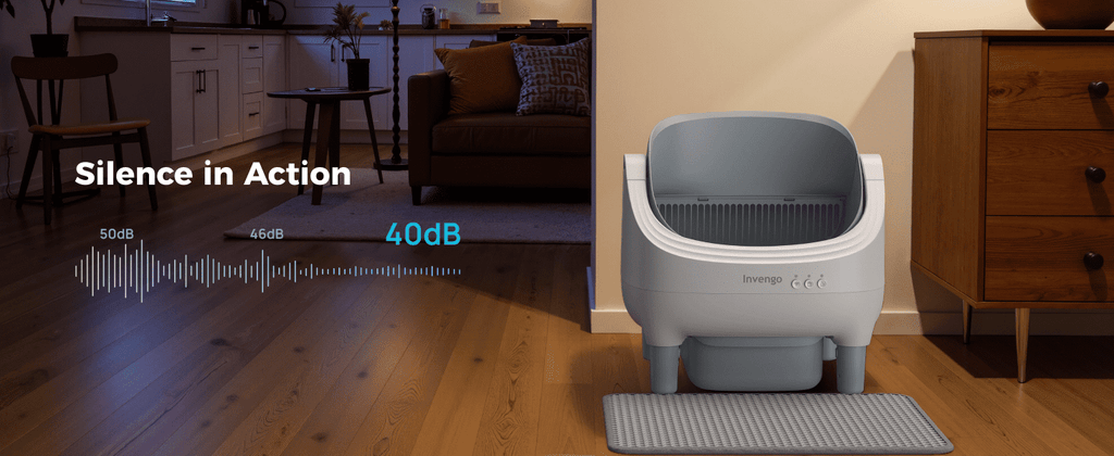 Automatic Open-Top Self-Cleaning Cat Litter Box -App Control, Safe Alert, Smart Health Monitor, Includes 2 Liners & Mat, Multi-Cat Friendly, Gray