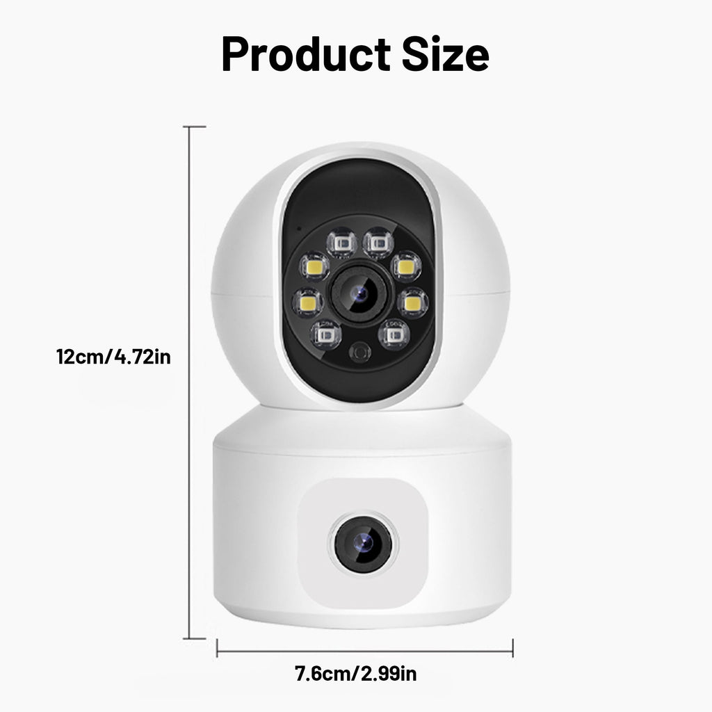 Security Camera Indoor-1080P 360° WiFi Cameras for Home Security，Pet/Dog/Baby Camera with Phone app, 2-Way Audio, Night Vision