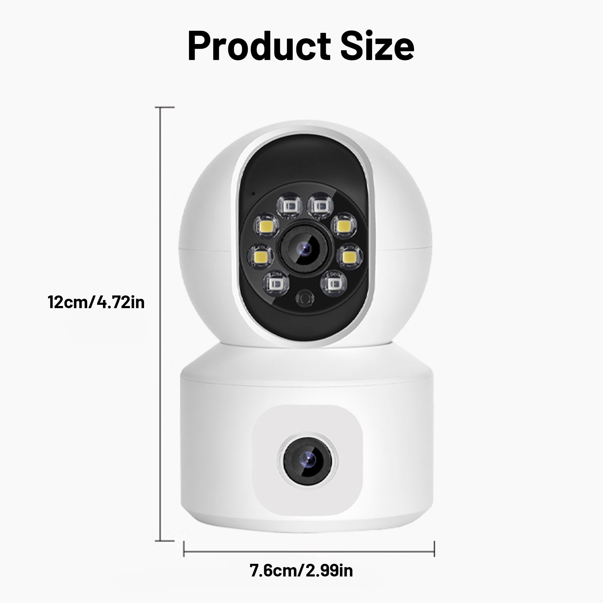 Security Camera Indoor-1080P 360° WiFi Cameras for Home Security，Pet/Dog/Baby Camera with Phone app, 2-Way Audio, Night Vision