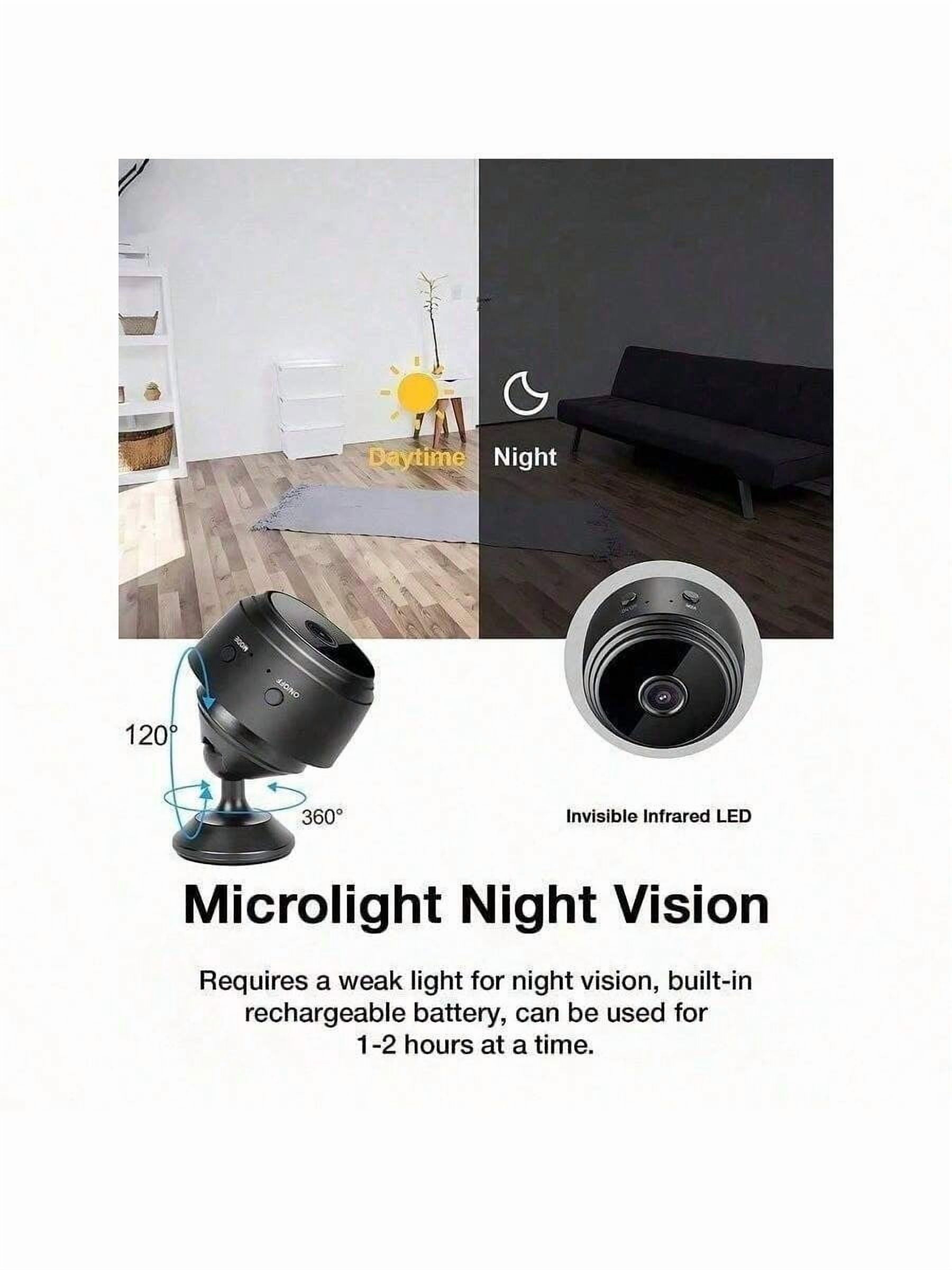 GENAI 1/2/4pcs Home Security Camera -720P WiFi Nanny Cam With Night Vision, Motion Detection, And Home Security For Indoor Outdoor Pet Monitoring - Compact And Discreet Design (Support 2.4GWIFl Only)