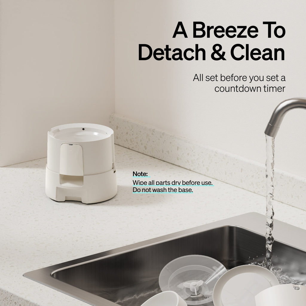 Petlibro 2L Air Automatic Cat Feeder, Battery-Operated Food Dispenser with 180-Day Battery Life, AIR Timed Feeder for Cats & Dogs, White