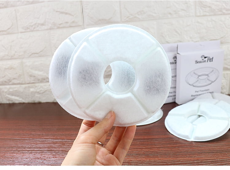 BeaconPet Upgrade Visible Water Level, 1.6L Pet Water Fountain Flower Style Automatic Electric Circulating Pet Water Fountain Dogs / Cats Drinking Bowl Water Dispenser with Filter + Flower Mat