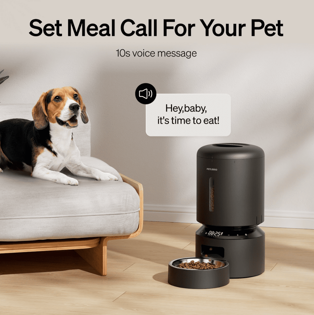 Petlibro 2.1G/8L Anti- Splash Capsule Dog Water Fountain & 5L Granary Automatic Feeder Bundle-Fountain with Quiet Pump for Medium/Large Dogs + Auto Feeder with Timed Scheduling.