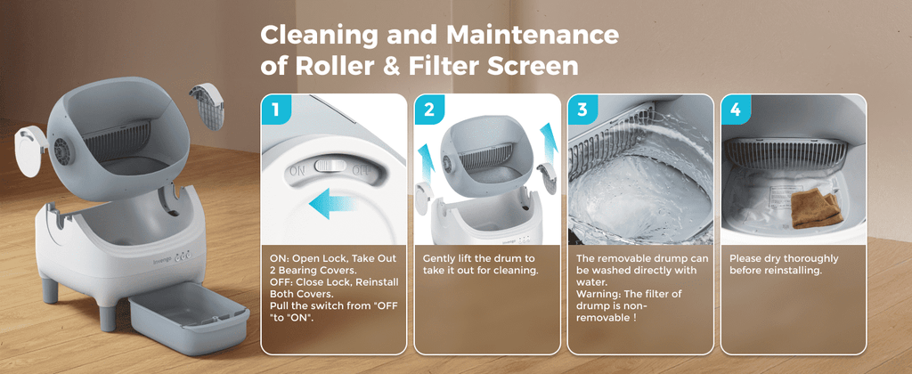 Automatic Open-Top Self-Cleaning Cat Litter Box -App Control, Safe Alert, Smart Health Monitor, Includes 2 Liners & Mat, Multi-Cat Friendly, Gray