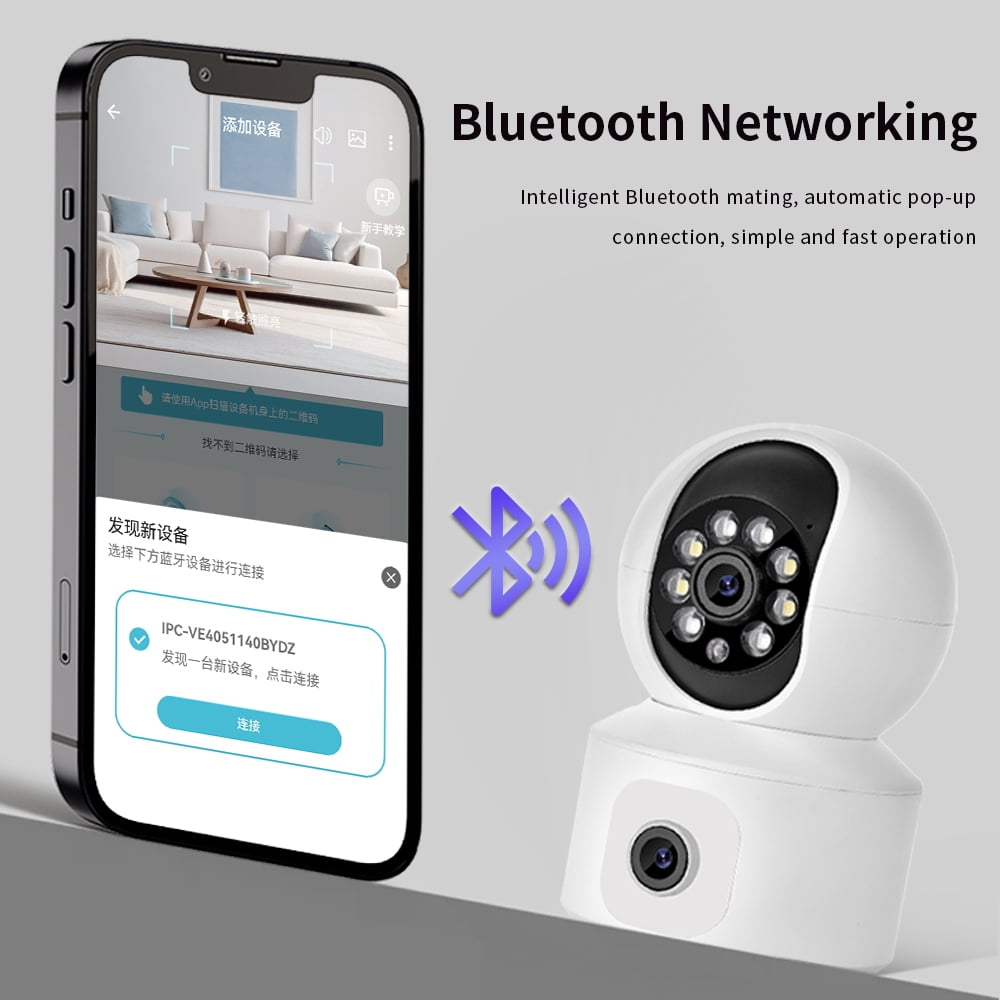 Security Camera Indoor-1080P 360° WiFi Cameras for Home Security，Pet/Dog/Baby Camera with Phone app, 2-Way Audio, Night Vision