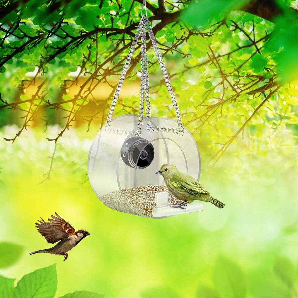 Webcam ,Bird Feeder With Camera, HD 1080P Night-Version Video Camera, WiFi Hotspot Remote Connection With Mobile Phone For Outdoor Bird Watching, Capture Photos