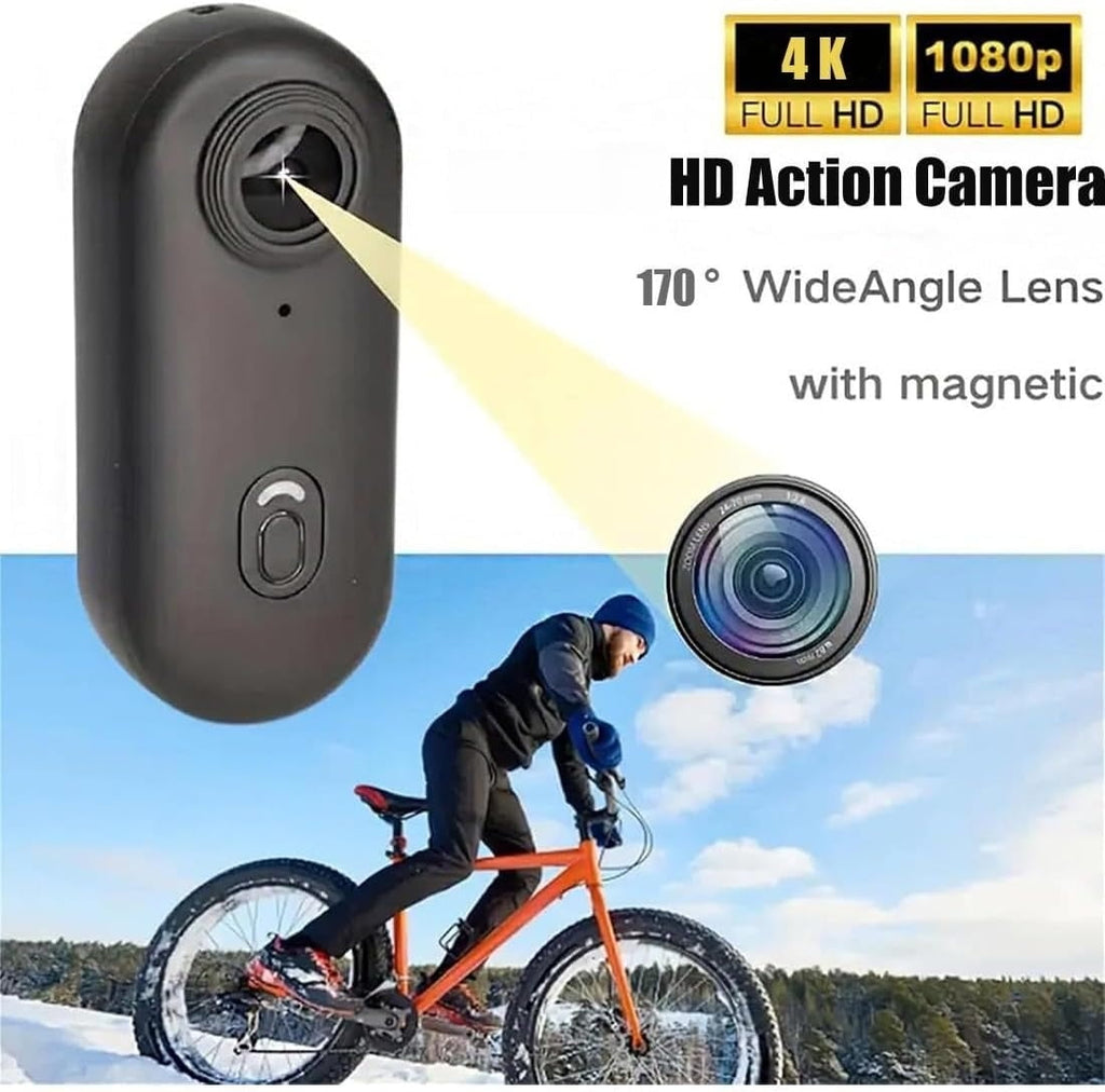 HD Action Camera,Motorcycle Camera,Pov Pro| Maximum 180-Minute Battery Life, 4K/1080P Magnetic Hands Free Body Cameras for Cycling, Diving, Vlogging and Pet Recording
