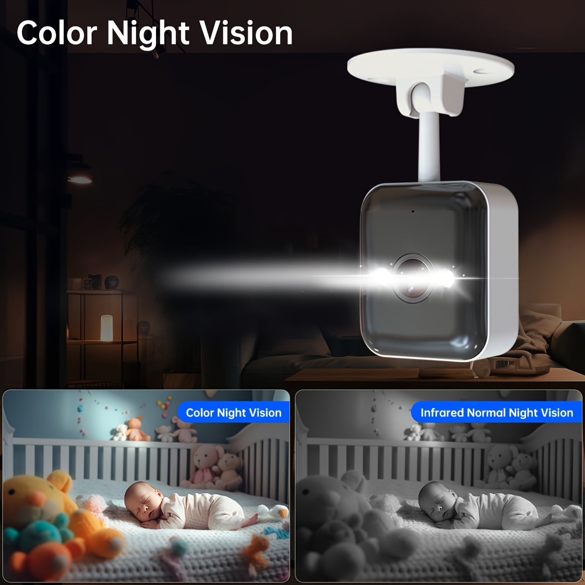 1080P HD Wireless Security Camera with Two-Way Audio, Built-in AP Hotspot for Remote Viewing Without Internet, Ideal for Baby/Elderly/Pet Monitoring - Perfect Gift for Halloween, Christmas & New Year
