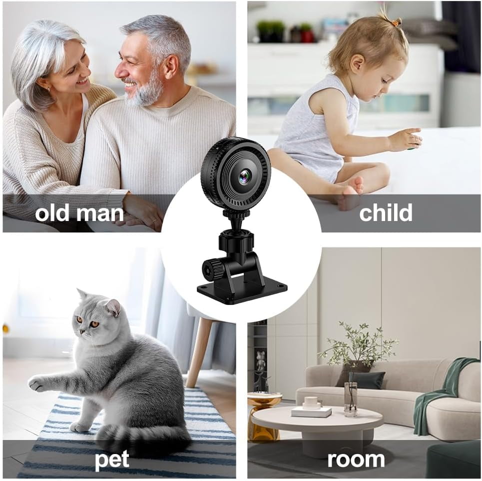 Wiher HD Wireless Indoor Camera, 1080P HD WiFi Camera, App-Controlled, for Home and Office Security, Video Camera for Baby and Pets