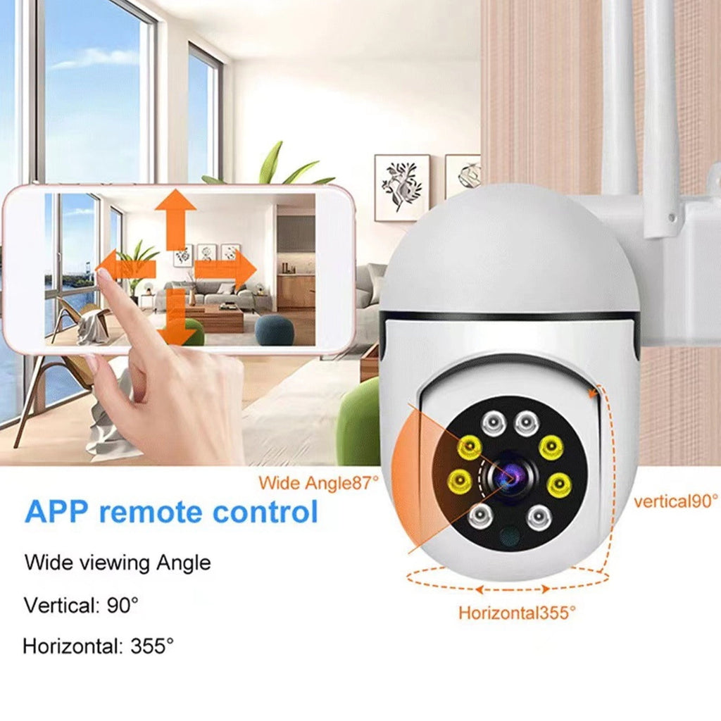 TOPRenddon Wireless WiFi Security Camera 1080P HD with Night Vision – 360° PTZ Indoor/Outdoor Camera, Two-Way Audio, Motion Detection, Cloud Storage | Home Surveillance Monitor for Baby, Pet, Garage