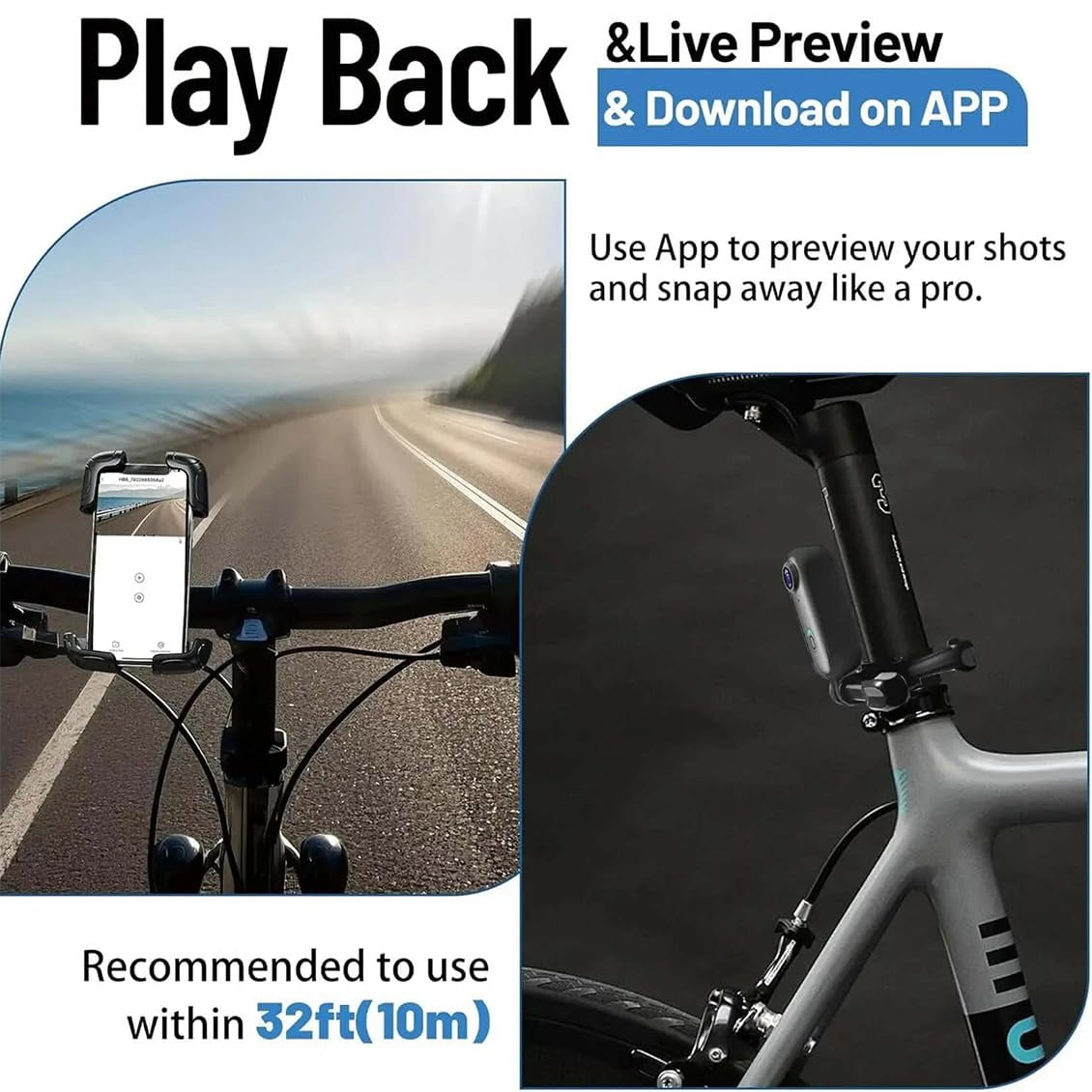 POV 4K Action Camera - Gelviva, Gelviva Thumb Body Camera 4k Portable, Treklon Pov Camera, Hands Free Waterproof Wearable Video Recorder, Helmet Mount, For Bike Cycling, Pet, Vlogging (Black, 64g)